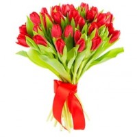 Букет из 35 тюльпанов - заказать доставку цветов онлайн
