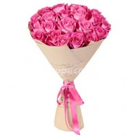 Букет из 19 малиновых роз - заказать доставку цветов онлайн